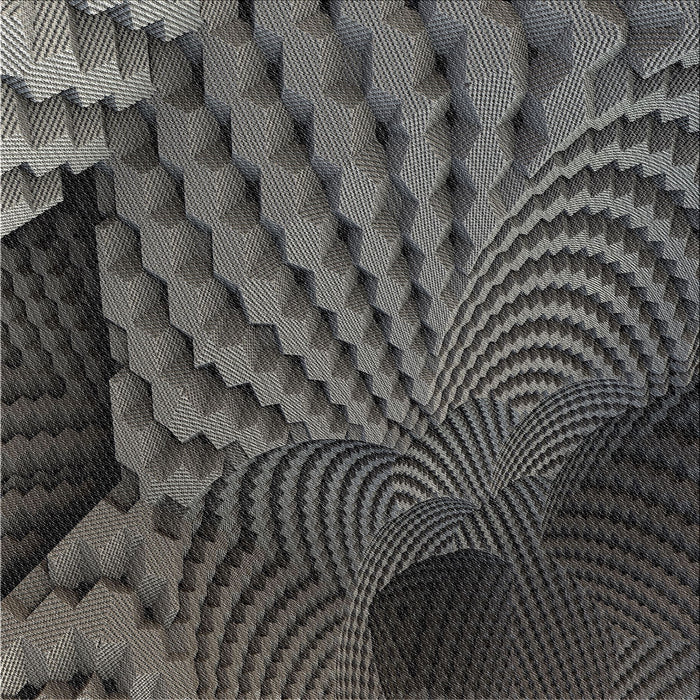 Square Patterned Gray Novelty Rug, pat865