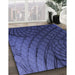Machine Washable Transitional Royal Blue Rug in a Family Room, wshpat866blu