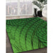 Machine Washable Transitional Deep Emerald Green Rug in a Family Room, wshpat866grn