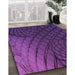 Patterned Dark Orchid Purple Rug in Family Room, pat866pur