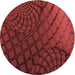 Square Patterned Crimson Red Rug, pat866rd