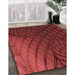 Machine Washable Transitional Crimson Red Rug in a Family Room, wshpat866rd