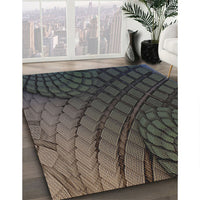 Patterned Army Brown Novelty Rug, pat866