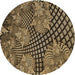 Square Patterned Bronze Brown Rug, pat867brn