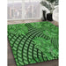 Machine Washable Transitional Deep Emerald Green Rug in a Family Room, wshpat867grn