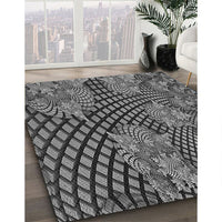 Patterned Gunmetal Gray Rug, pat867gry