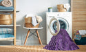 Machine Washable Transitional Purple Rug in a Washing Machine, wshpat867pur