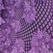 Round Machine Washable Transitional Purple Rug, wshpat867pur
