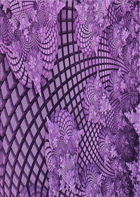 Machine Washable Transitional Purple Rug, wshpat867pur