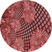 Square Patterned Cranberry Red Rug, pat867rd