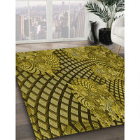 Patterned Orange Gold Rug, pat867yw