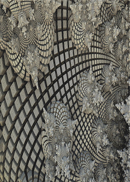 Patterned Charcoal Black Novelty Rug, pat867