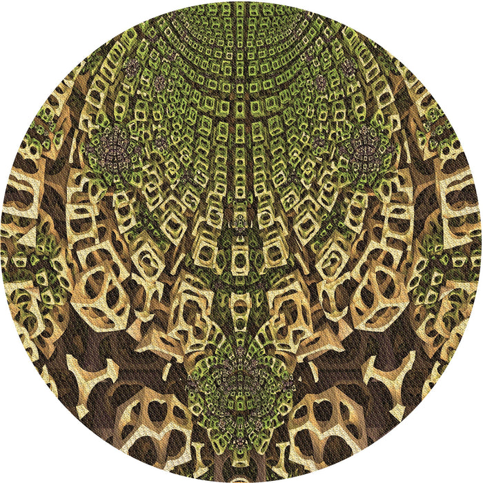 Square Patterned Brown Rug, pat868brn