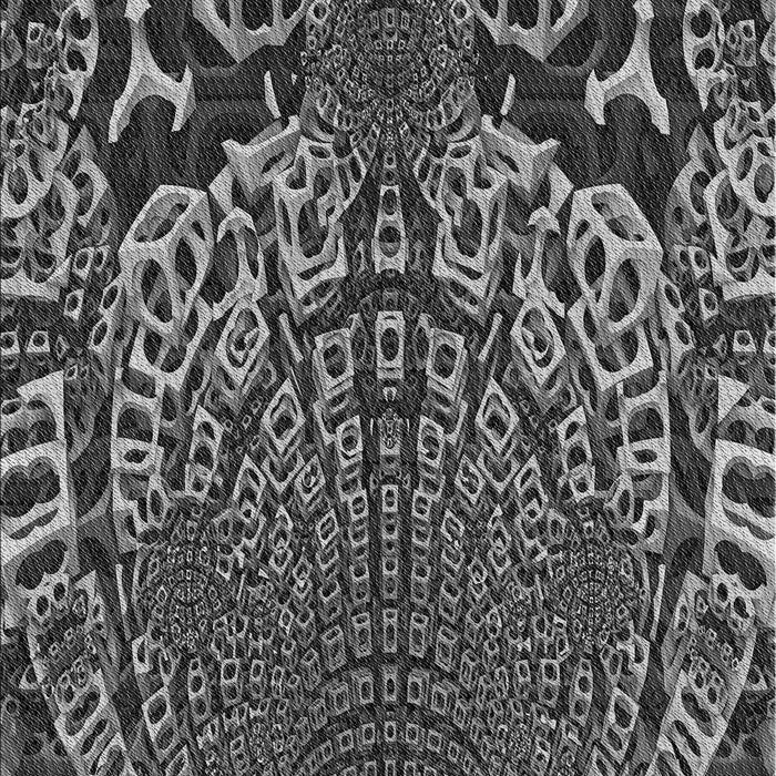 Patterned Charcoal Black Rug, pat868gry