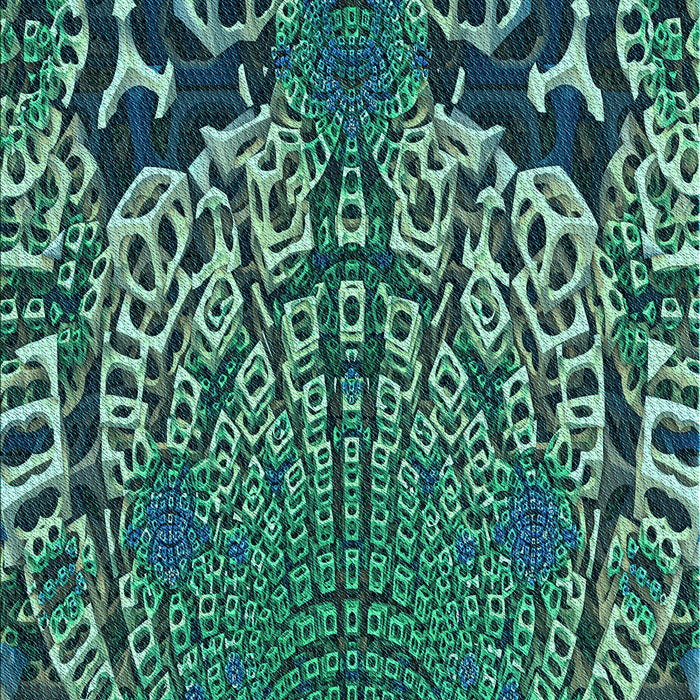 Patterned Mint Green Rug, pat868lblu