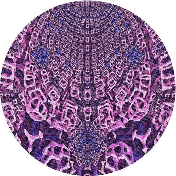 Square Patterned Orchid Purple Rug, pat868pur