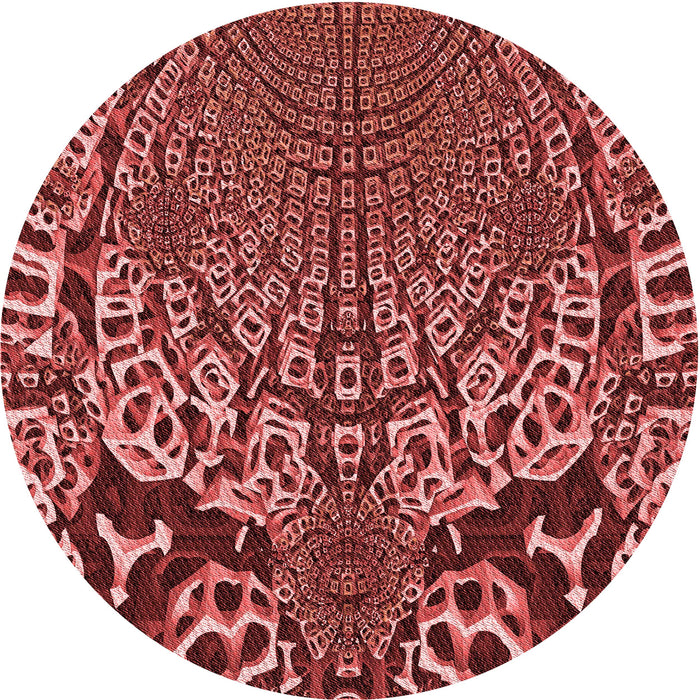 Square Patterned Cranberry Red Rug, pat868rd