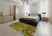 Patterned Green Rug in a Bedroom, pat868yw