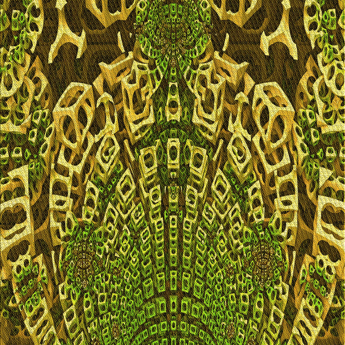 Patterned Green Rug, pat868yw