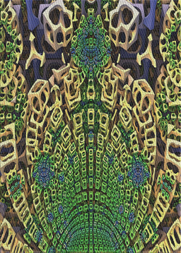 Patterned Charcoal Black Novelty Rug, pat868