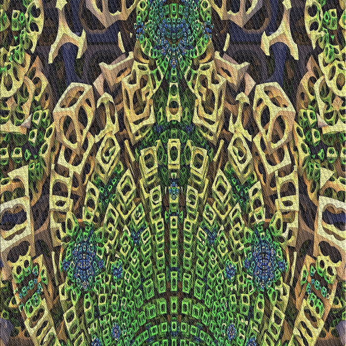 Patterned Charcoal Black Novelty Rug, pat868