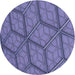 Square Patterned Deep Periwinkle Purple Rug, pat869blu