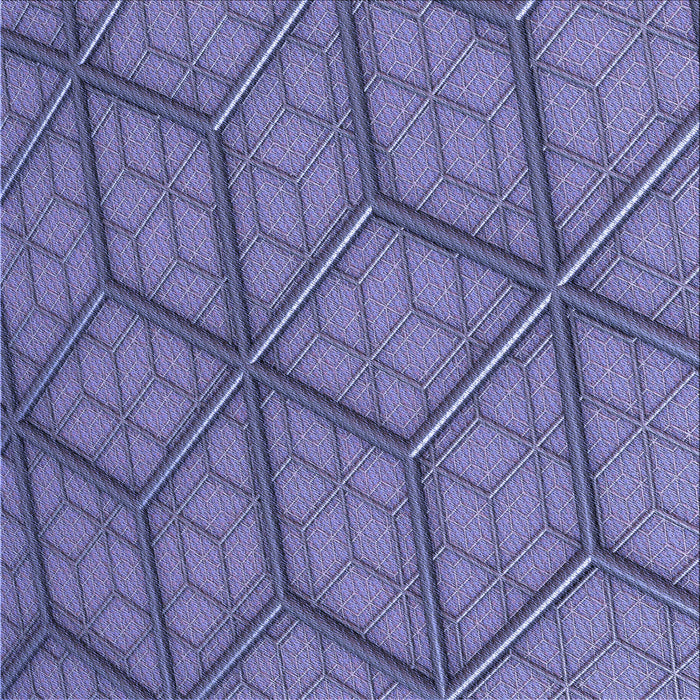 Round Patterned Deep Periwinkle Purple Rug, pat869blu