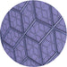 Square Machine Washable Transitional Deep Periwinkle Purple Rug in a Living Room, wshpat869blu