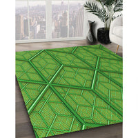 Patterned Green Rug, pat869grn