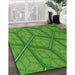 Machine Washable Transitional Green Rug in a Family Room, wshpat869grn