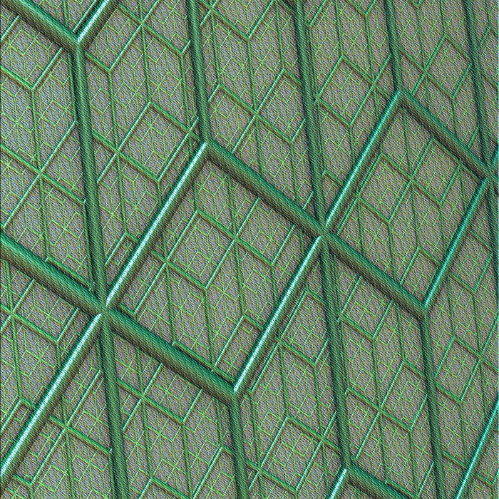 Patterned Dark Olive Green Rug, pat869lblu