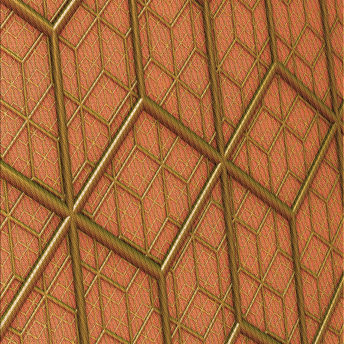 Patterned Orange Rug, pat869org