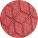 Square Patterned Red Rug, pat869rd