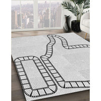 Patterned Off-White Novelty Rug, pat86