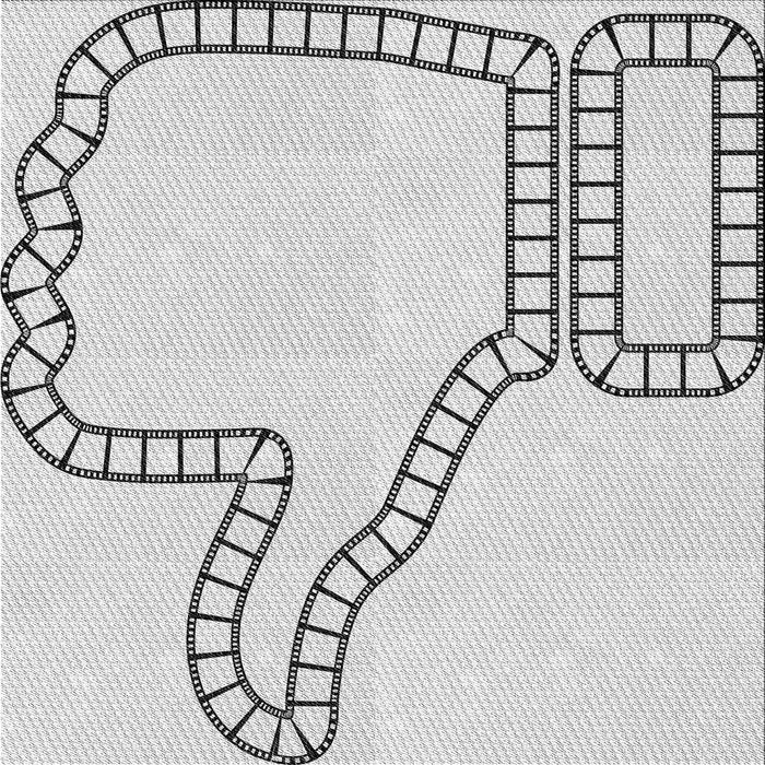 Square Patterned Off-White Novelty Rug, pat86