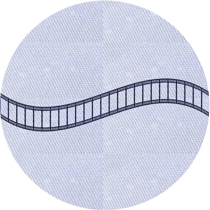 Square Patterned Denim Blue Rug, pat87blu