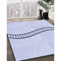 Patterned Denim Blue Rug, pat87blu