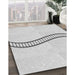 Machine Washable Transitional Platinum Gray Rug in a Family Room, wshpat87gry