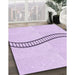 Machine Washable Transitional Bright Lilac Purple Rug in a Family Room, wshpat87pur