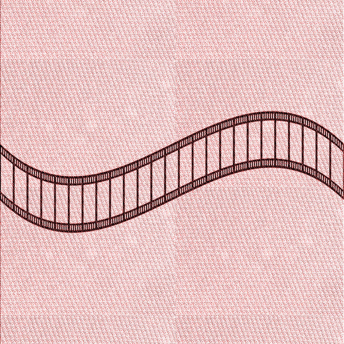 Patterned Light Coral Pink Rug, pat87rd