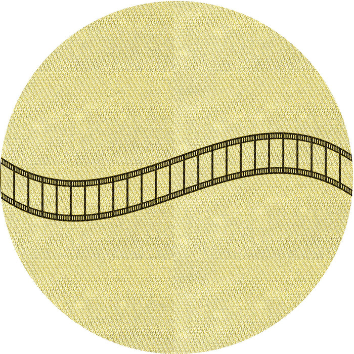 Square Patterned Yellow Rug, pat87yw