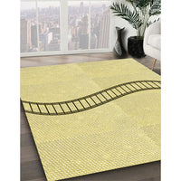 Patterned Yellow Rug, pat87yw