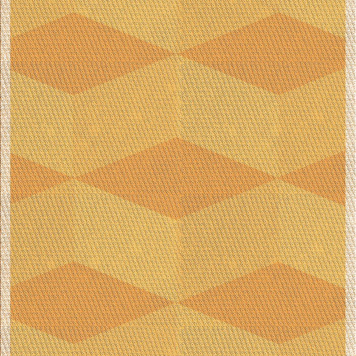 Patterned Saffron Yellow Rug, pat870org
