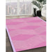 Machine Washable Transitional Pastel Purple Pink Rug in a Family Room, wshpat870pur