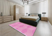 Patterned Pastel Purple Pink Rug in a Bedroom, pat870pur