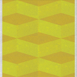 Sideview of Machine Washable Transitional Yellow Rug, wshpat870