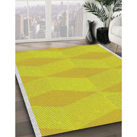 Patterned Yellow Novelty Rug, pat870