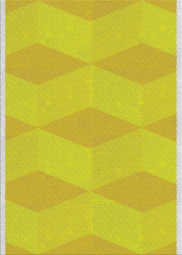 Patterned Yellow Novelty Rug, pat870