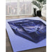 Patterned Jeans Blue Rug in Family Room, pat871blu