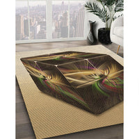 Patterned Brown Sand Brown Rug, pat871brn